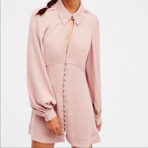 Free People Babetown Mini pink-dust dress